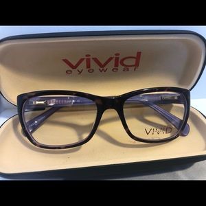 Vivid Eyeglass 60 Color Brown Tort & Purple